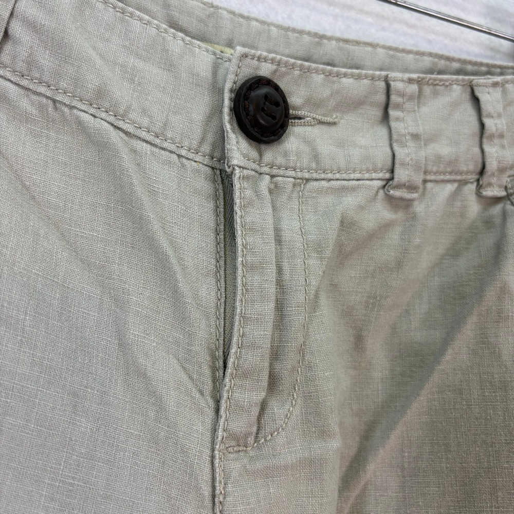 Y2K Rubbish Wide Leg Linen Blend Pants Khaki Juniors 11 Coastal Boho Natural - Picture 5 of 8